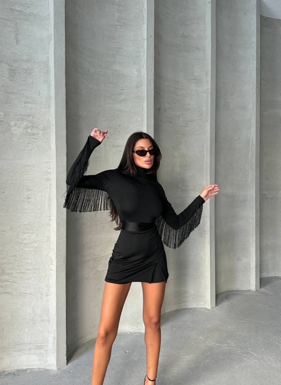 Black mini dress